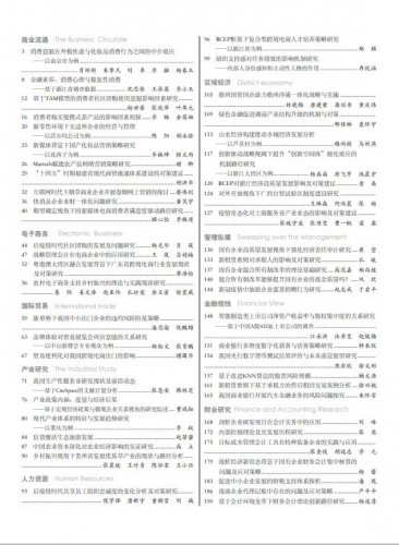 《现代商业》杂志2022年6月第18期目录