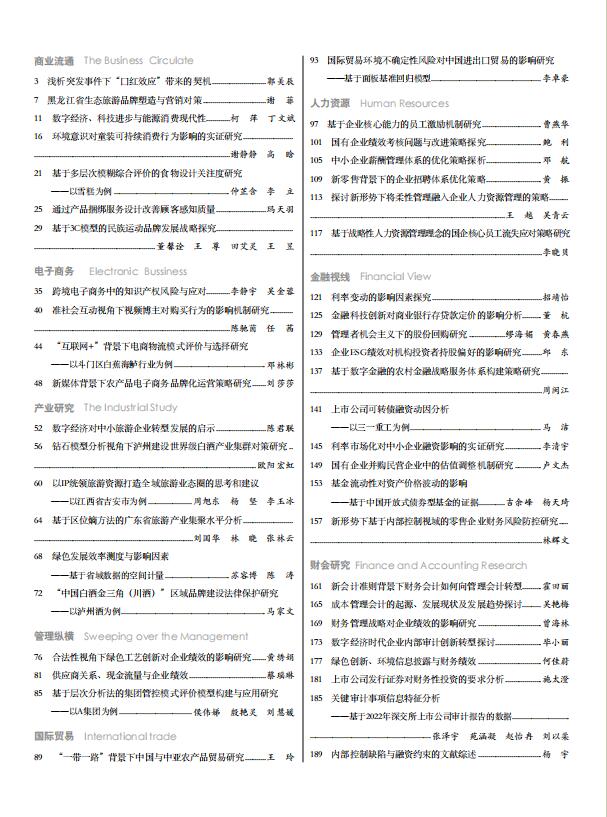 现代商业杂志2023年11月第22期目录
